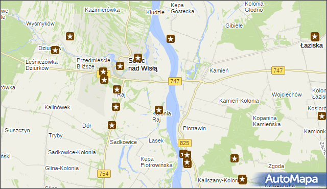 mapa Kolonia Nadwiślańska, Kolonia Nadwiślańska na mapie Targeo