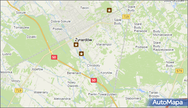 mapa Korytów A, Korytów A na mapie Targeo