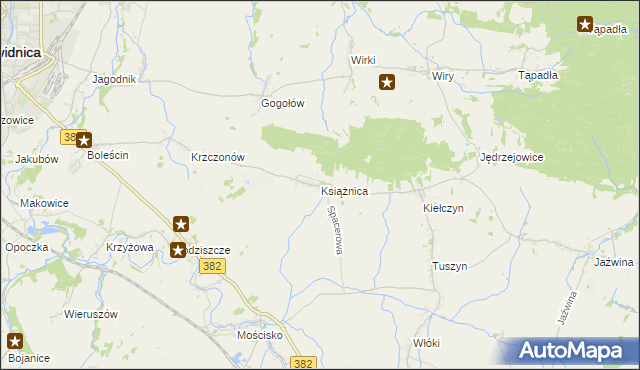mapa Książnica, Książnica na mapie Targeo
