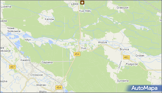 mapa Kup, Kup na mapie Targeo