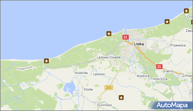 mapa Lędowo-Osiedle, Lędowo-Osiedle na mapie Targeo