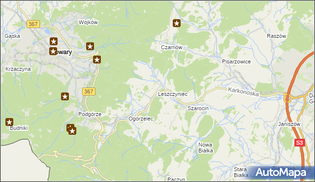 mapa Leszczyniec, Leszczyniec na mapie Targeo
