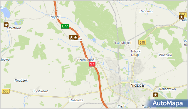 mapa Litwinki gmina Nidzica, Litwinki gmina Nidzica na mapie Targeo