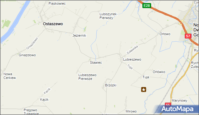 mapa Lubiszynek Drugi, Lubiszynek Drugi na mapie Targeo