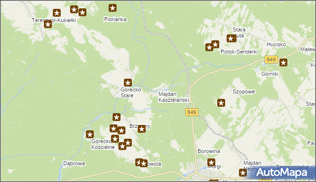 mapa Majdan Kasztelański, Majdan Kasztelański na mapie Targeo