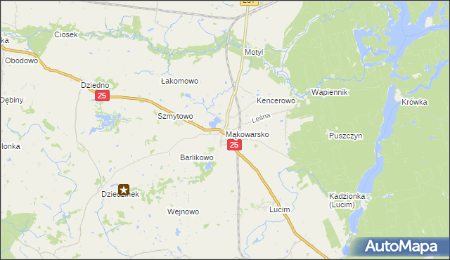 mapa Mąkowarsko, Mąkowarsko na mapie Targeo