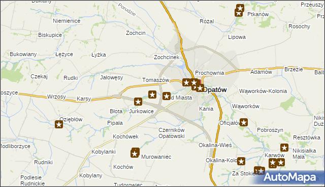 mapa Marcinkowice gmina Opatów, Marcinkowice gmina Opatów na mapie Targeo