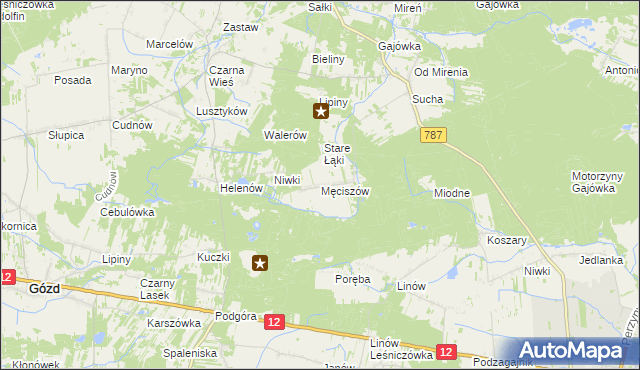 mapa Męciszów, Męciszów na mapie Targeo