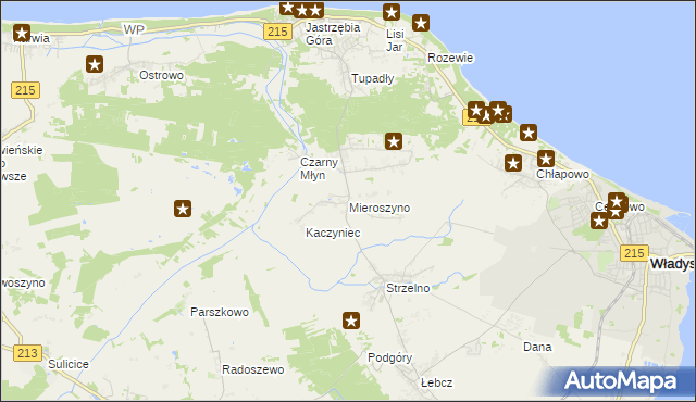 mapa Mieroszyno, Mieroszyno na mapie Targeo
