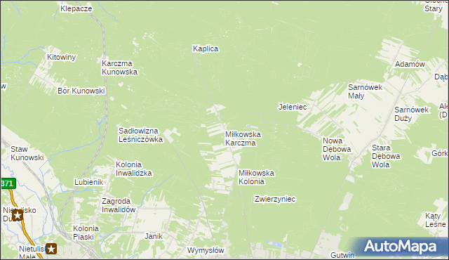 mapa Miłkowska Karczma, Miłkowska Karczma na mapie Targeo