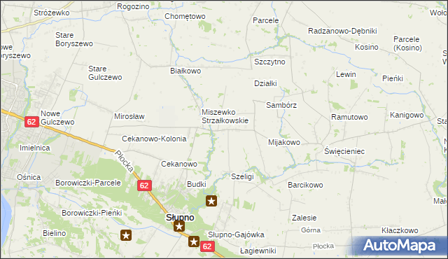 mapa Miszewko-Stefany, Miszewko-Stefany na mapie Targeo