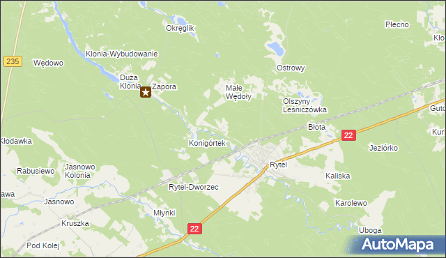 mapa Modrzejewo gmina Czersk, Modrzejewo gmina Czersk na mapie Targeo