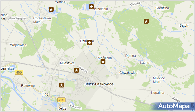 mapa Mościsko gmina Jelcz-Laskowice, Mościsko gmina Jelcz-Laskowice na mapie Targeo