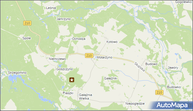 mapa Motarzyno, Motarzyno na mapie Targeo