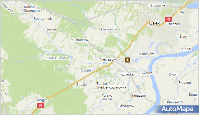 mapa Niekrasów, Niekrasów na mapie Targeo