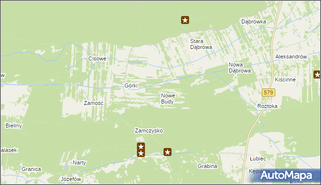 mapa Nowe Budy gmina Leoncin, Nowe Budy gmina Leoncin na mapie Targeo