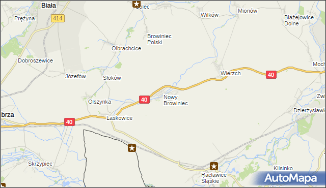 mapa Nowy Browiniec, Nowy Browiniec na mapie Targeo