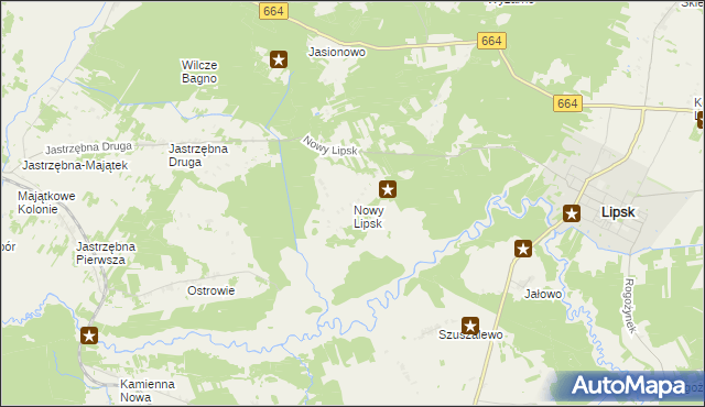 mapa Nowy Lipsk, Nowy Lipsk na mapie Targeo