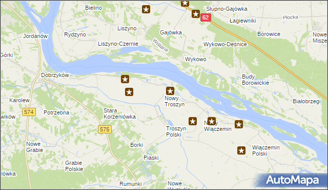 mapa Nowy Troszyn, Nowy Troszyn na mapie Targeo