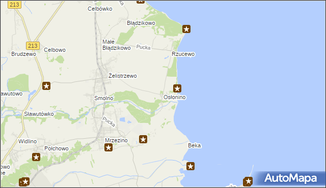 mapa Osłonino, Osłonino na mapie Targeo