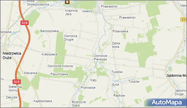 mapa Osmolice Pierwsze, Osmolice Pierwsze na mapie Targeo