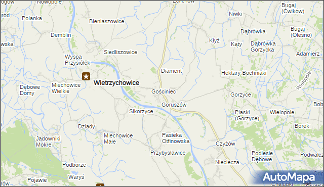 mapa Otfinów, Otfinów na mapie Targeo