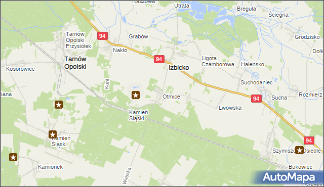 mapa Otmice, Otmice na mapie Targeo
