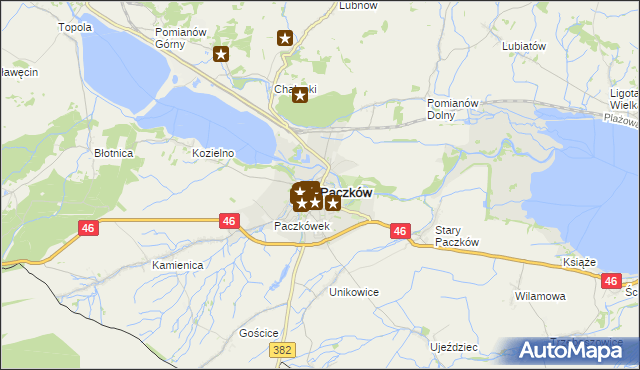 mapa Paczków powiat nyski, Paczków powiat nyski na mapie Targeo