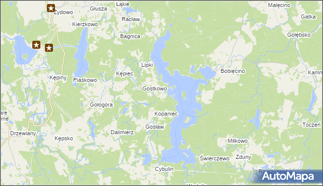 mapa Pieczyska gmina Polanów, Pieczyska gmina Polanów na mapie Targeo