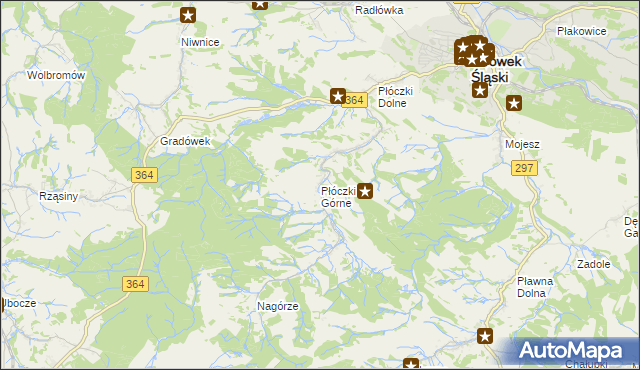 mapa Płóczki Górne, Płóczki Górne na mapie Targeo