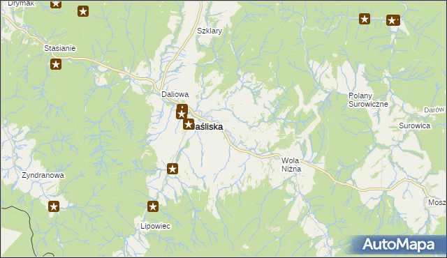 mapa Posada Jaśliska, Posada Jaśliska na mapie Targeo