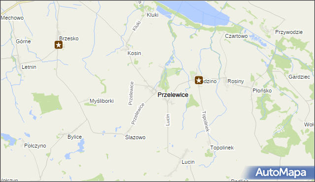 mapa Przelewice powiat pyrzycki, Przelewice powiat pyrzycki na mapie Targeo