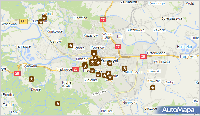 mapa Przemyśla, Przemyśl na mapie Targeo