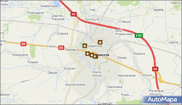 mapa Przeworsk, Przeworsk na mapie Targeo