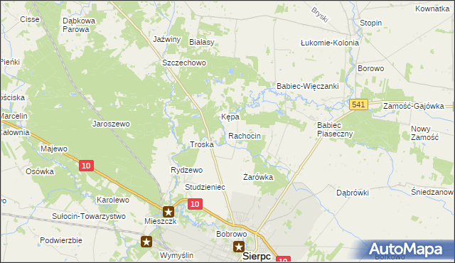 mapa Rachocin, Rachocin na mapie Targeo