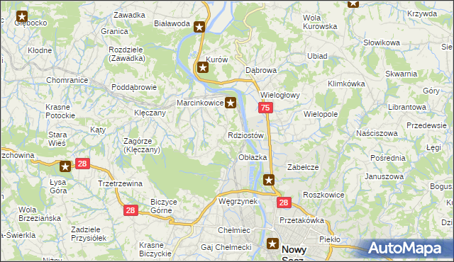 mapa Rdziostów, Rdziostów na mapie Targeo