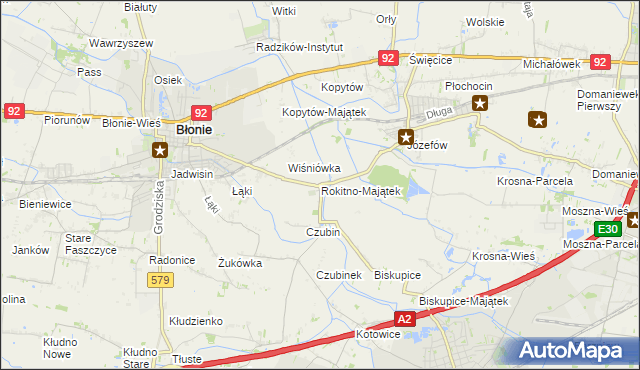 mapa Rokitno-Majątek, Rokitno-Majątek na mapie Targeo