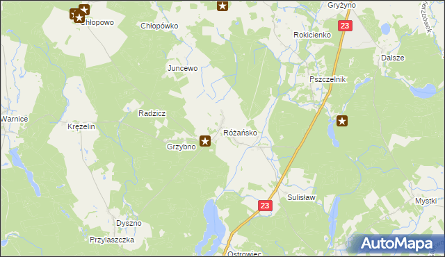 mapa Różańsko, Różańsko na mapie Targeo