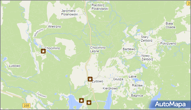 mapa Samostrzel gmina Polanów, Samostrzel gmina Polanów na mapie Targeo