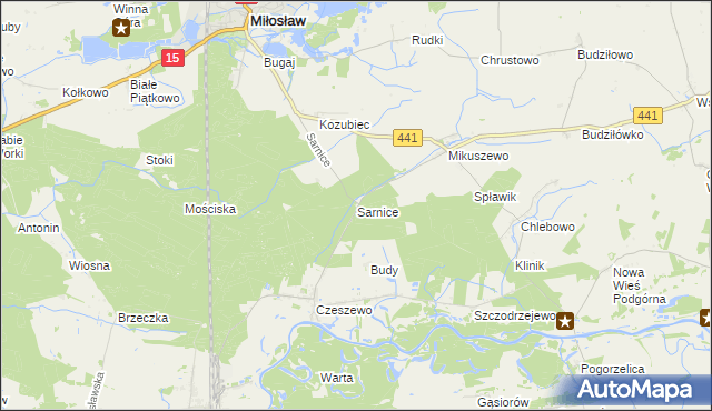 mapa Sarnice, Sarnice na mapie Targeo