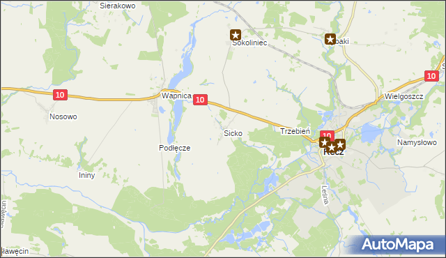 mapa Sicko, Sicko na mapie Targeo