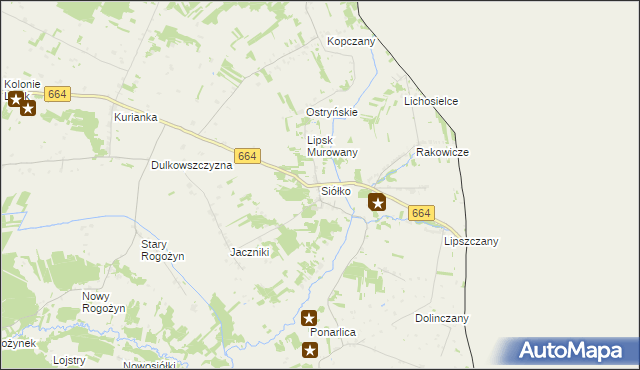 mapa Siółko, Siółko na mapie Targeo