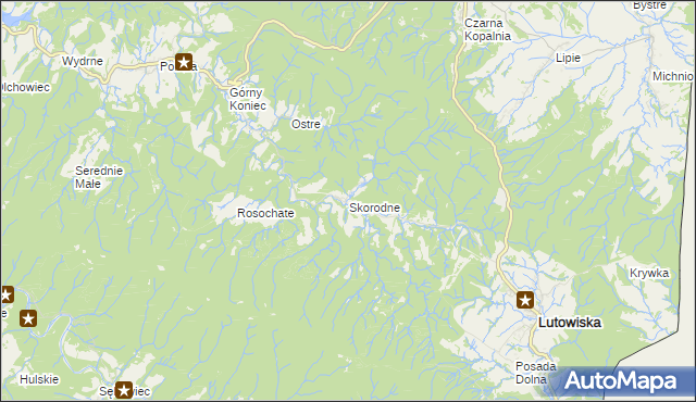 mapa Skorodne, Skorodne na mapie Targeo