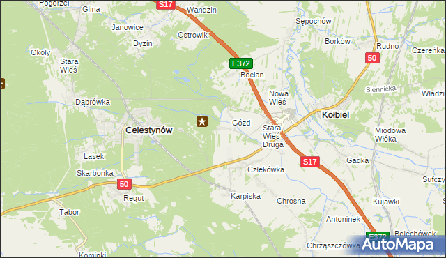 mapa Skorupy, Skorupy na mapie Targeo