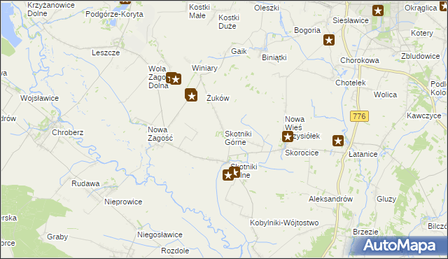 mapa Skotniki Górne, Skotniki Górne na mapie Targeo
