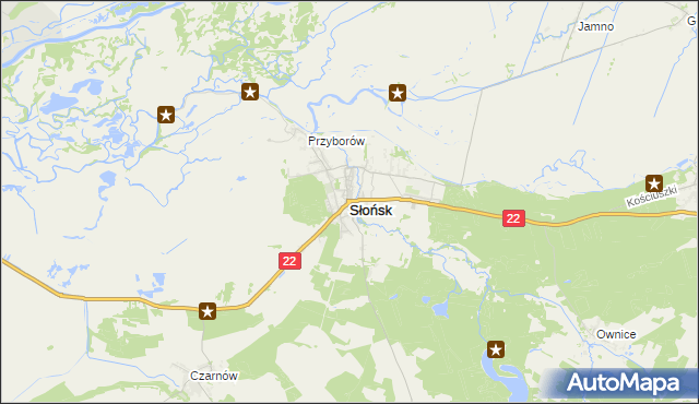 mapa Słońsk, Słońsk na mapie Targeo