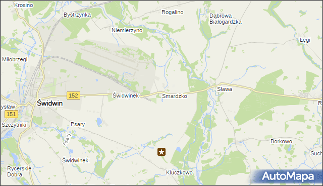 mapa Smardzko, Smardzko na mapie Targeo