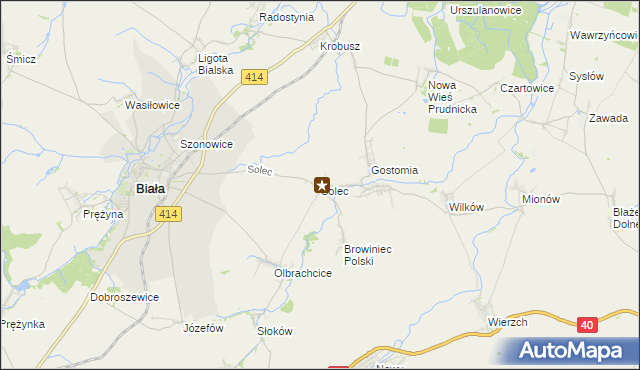 mapa Solec gmina Biała, Solec gmina Biała na mapie Targeo