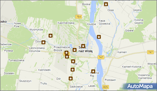 mapa Solec nad Wisłą, Solec nad Wisłą na mapie Targeo