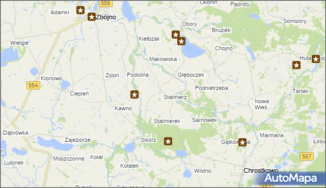 mapa Stalmierz, Stalmierz na mapie Targeo